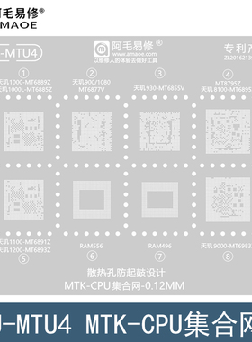 MT6855V/6877V钢网MT6885Z/6889Z/6891Z/6893Z/6895Z/6983Z植锡网