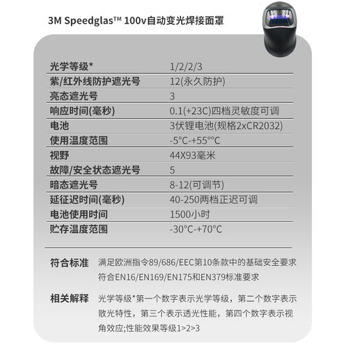 焊帽电面罩自动变光防辐