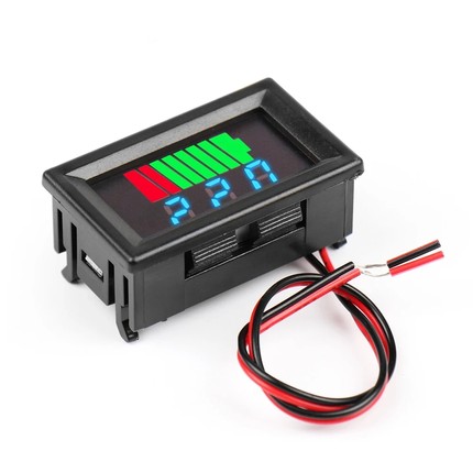 12V-60V 电动车电瓶蓄电池电量表显示器直流数显锂电池车载电压表