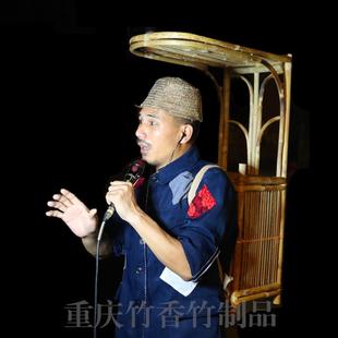 书生背篓竹制古代背书箱广告背包移动售货背筐行脚僧人徒步