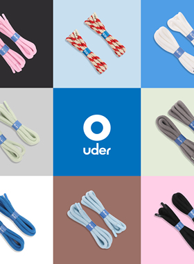 Ouder 品牌定制彩色鞋绳运动鞋帆布鞋圆形鞋带加长加粗黑白色鞋带