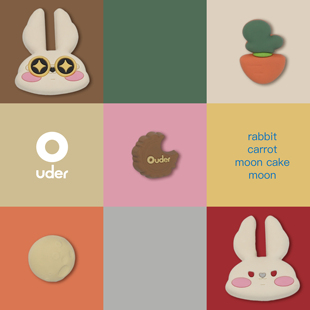 Ouder 兔子限定鞋扣鞋花鞋饰玩偶配件DIY卡通大头兔可爱限量礼盒