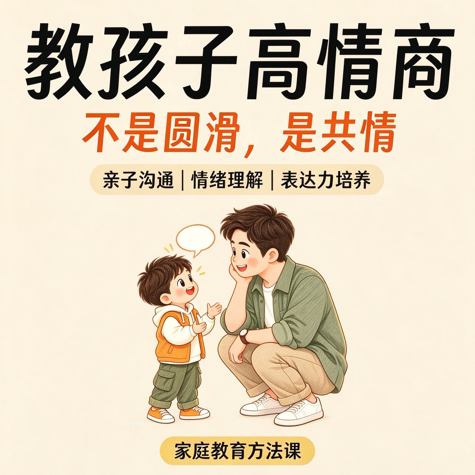 儿童高情商培养亲子沟通家庭教育孩子情绪共情表达力训练技巧课程