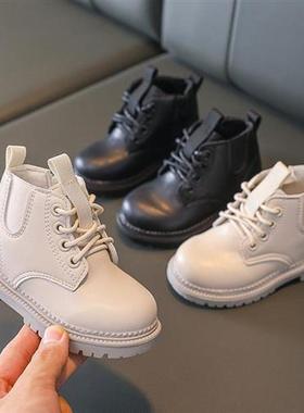 Autumn Winter Plus Velvet Warm Kids Martin Boots for Girls B