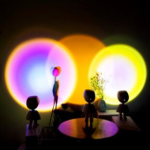 Robot Sunset Lamp Starry Projector USB Atmosphere LED Night
