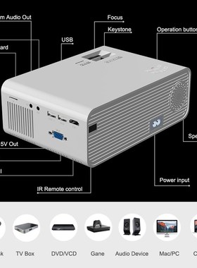 Mini Led Projector for Mobile Phone Projetor  P48 , 1280x720