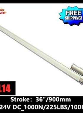 Free shipping 36inch/900mm stroke, 12V/24V  DC , 1000N/100kg