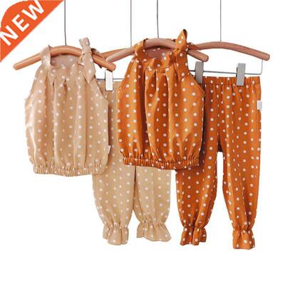 Kids Summer Set Girls Suits Polka Dot Clothes Outfits Baby G