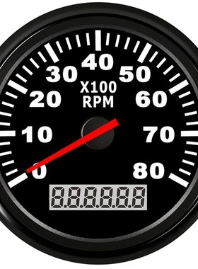 Boat Tachometer Marine Tacho Meter Gauge LCD Hourmeter 8000