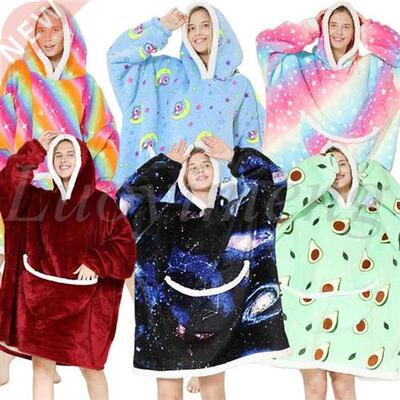 Winter Sherpa Blanket Plush Fleece Oversized Sweatshirt Blan