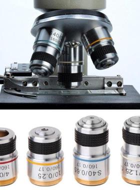 Microscope Accessories Achromatic Objective Lens 4X 10X 40X