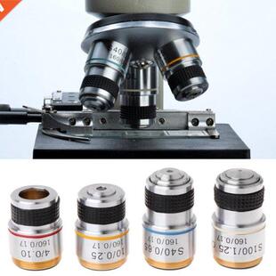 Microscope Accessories Achromatic Objective Lens 4X 10X 40X