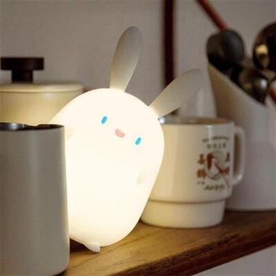 Bedside Lamp Cartoon Shape Rechargeable Adorable Appearance