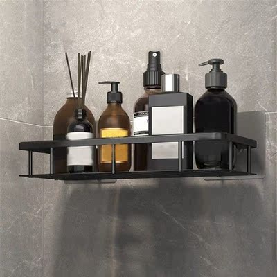 Bathroom Accessories Shelf Adhesive Suction No Drill