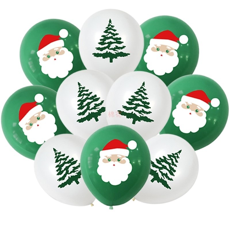 Santa Claus Christmas Latex Ballons Set Merry Christmas