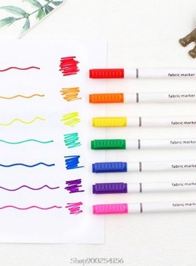 8Pcs Clothes Textile Markers Fabric Paint Pens DIY Crafts T-