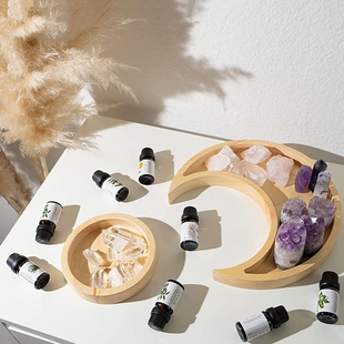 Tray Crystal Holder for Stones Crystal Tray Decor for