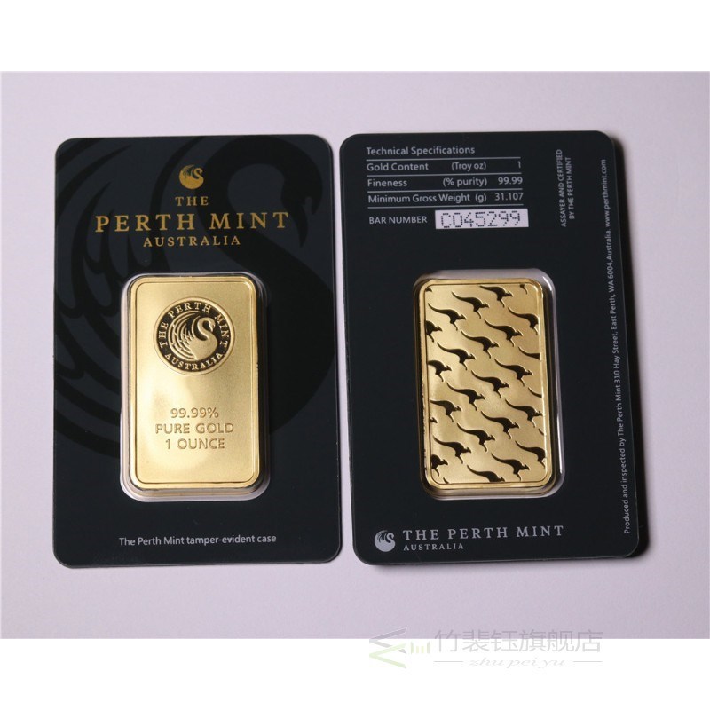 The Perth Mint 1 Oz Troy 99.99% Pure Gold Plated Replica So