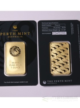 The Perth Mint 1 Oz Troy 99.99% Pure Gold Plated Replica So