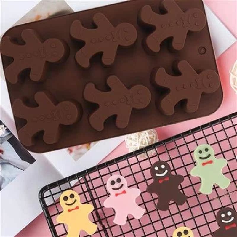 Gingerbread Man Casting Die Soft Silicone Stencils Epoxy