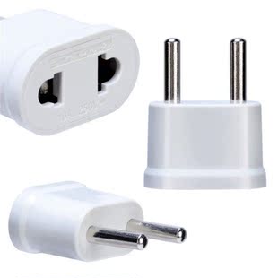 New US USA to EU Europe Power Plug Adapter White AC Travel P