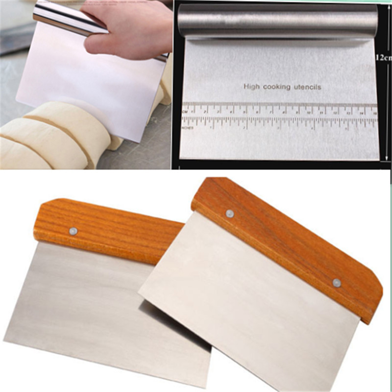 Stainless Steel Smoother Edge Cake Scraper Pizza Dough