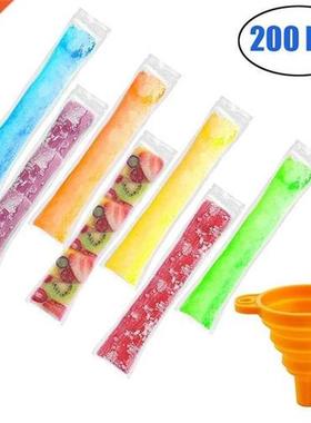 Disposable Ice Popsicle Molds Bags BPA Free Candy Freezer Tu