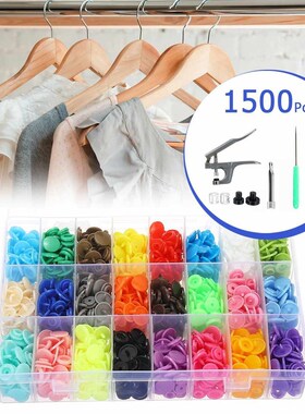 15/24Colors 640pcs/1500pcs Metal Prong Snap Button Grommets