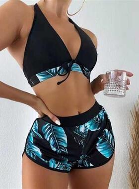 Summer Print Swimsuits Tankini Sets Female Swimwear Sports B