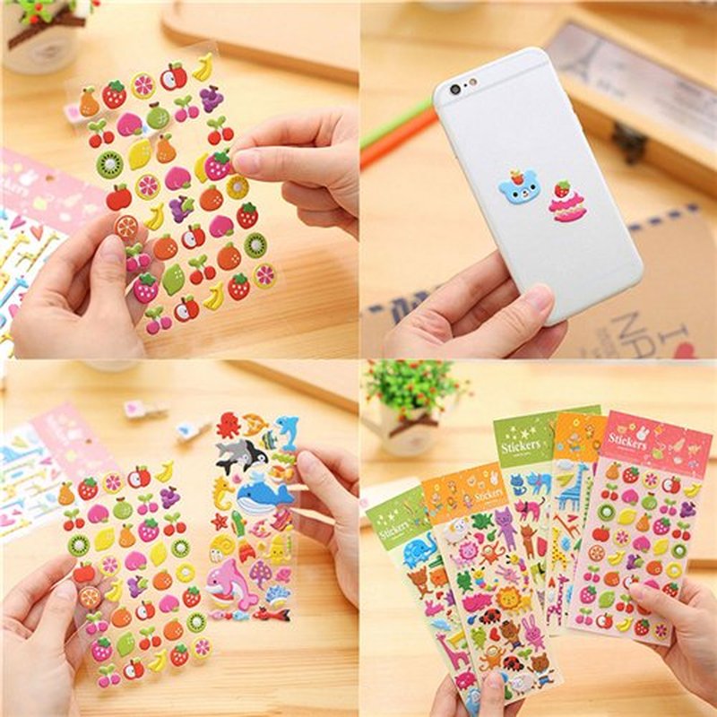 1 PCS Kawaii Cartoon 3D Bubble stickers DIY Diary Scrapbook
