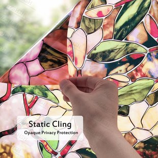 90x400 Cm Static Cling Stained Frosted Privacy Window Film,V