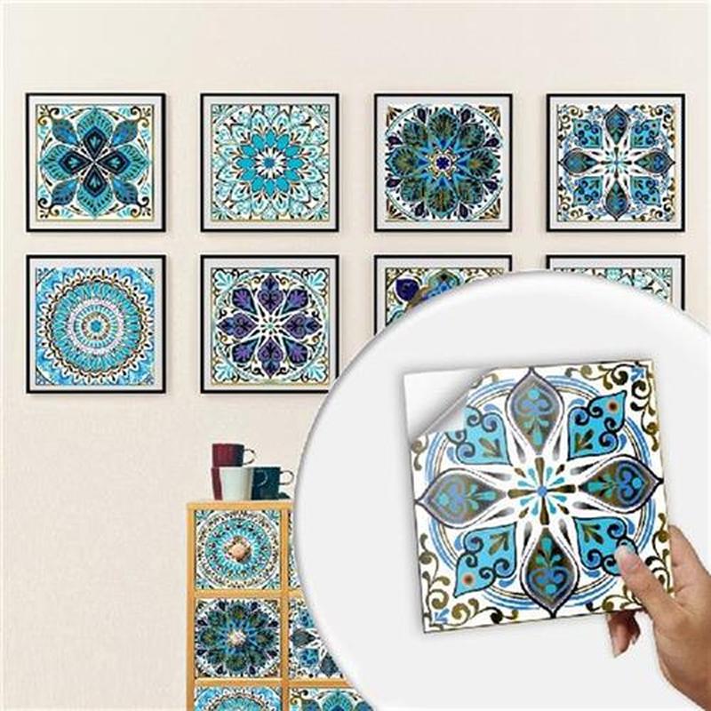 10pcs Morocco Mosaic Tile Stickers For Living Room Kitchen