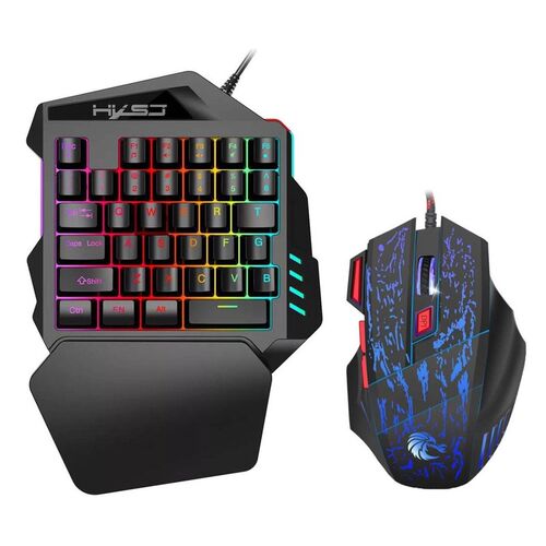 One-handed V100 Mechanical Gaming Keyboard And H300 RGB Gami