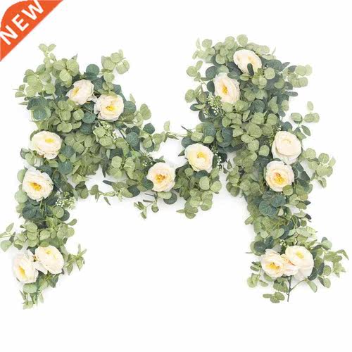 2M Artificial Flowers Plants Fake Eucalyptus Vine Garland Ha