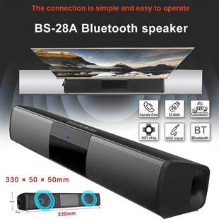 BS-28A Wireless TV Soundbar Bluetooth Sound Bar TV Speaker,
