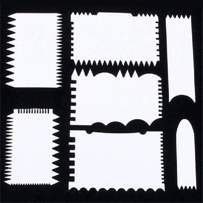 7 PC Fondant Cake Scraper Cake Edge Decorating Tool