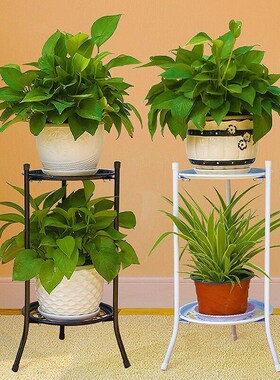 2 Tier 24x30x35cm Metal Plant Stand Flower Rack Pot Storage