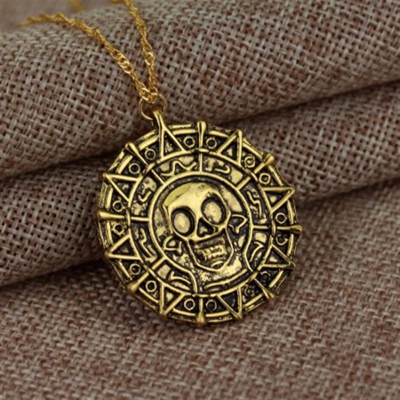 Pirates Of The Caribbean Necklace Jack Sparrow Aztec Skeleto