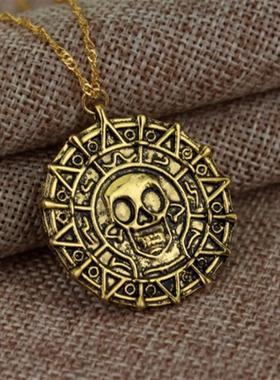 Pirates Of The Caribbean Necklace Jack Sparrow Aztec Skeleto