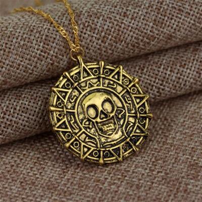 Pirates Of The Caribbean Necklace Jack Sparrow Aztec Skeleto