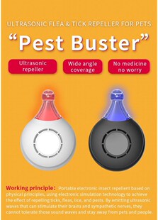 USB Rechargeable Portable Ultrasonic Pest Reject Flea Tick L