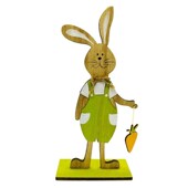 Day Flower Decorations Rabbit Easter Carrot Wooden Bunny Hap