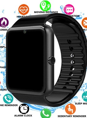 Smart Watch GT08 Clock Sync Notifier Support Sim TF Card Blu