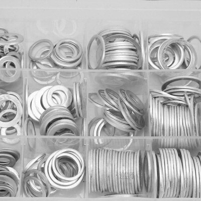 450Pcs/Set Oil Drain Plug Aluminum Washer Gasket Wear Resist