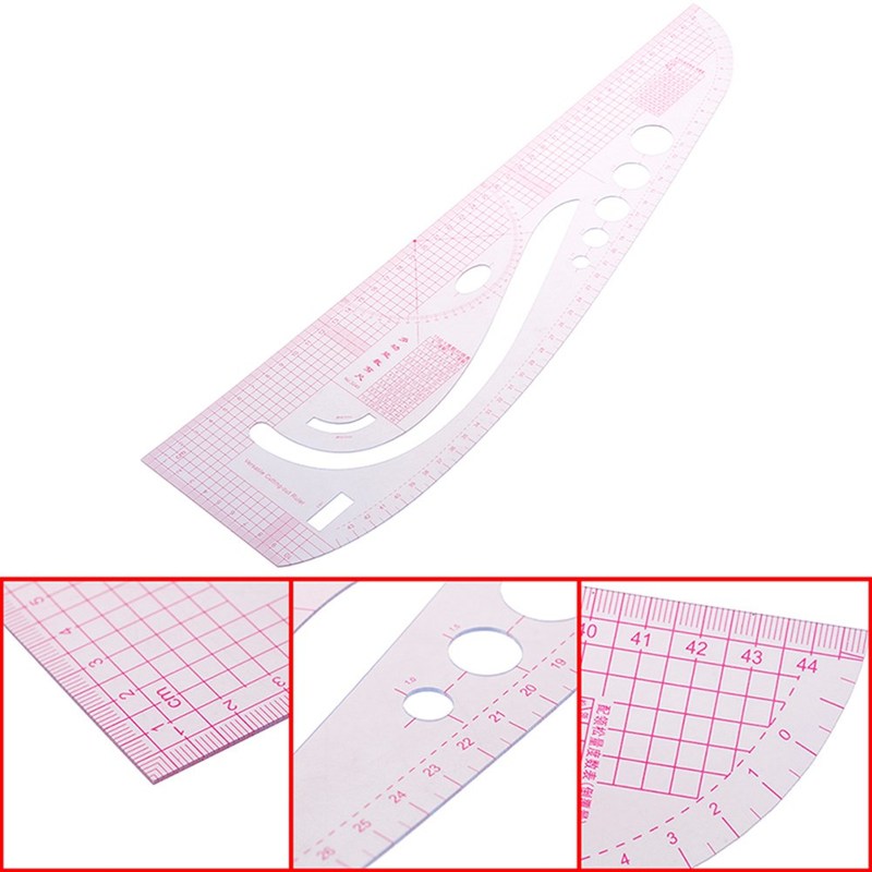 1pc Practical Drawing Tailoring Ruler Multi-function Cutting