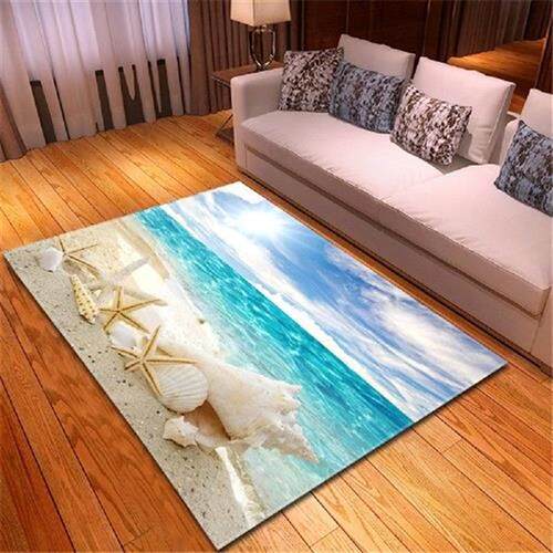 3D Beach Shells Children Play Mat Kids Room Decor Bedside