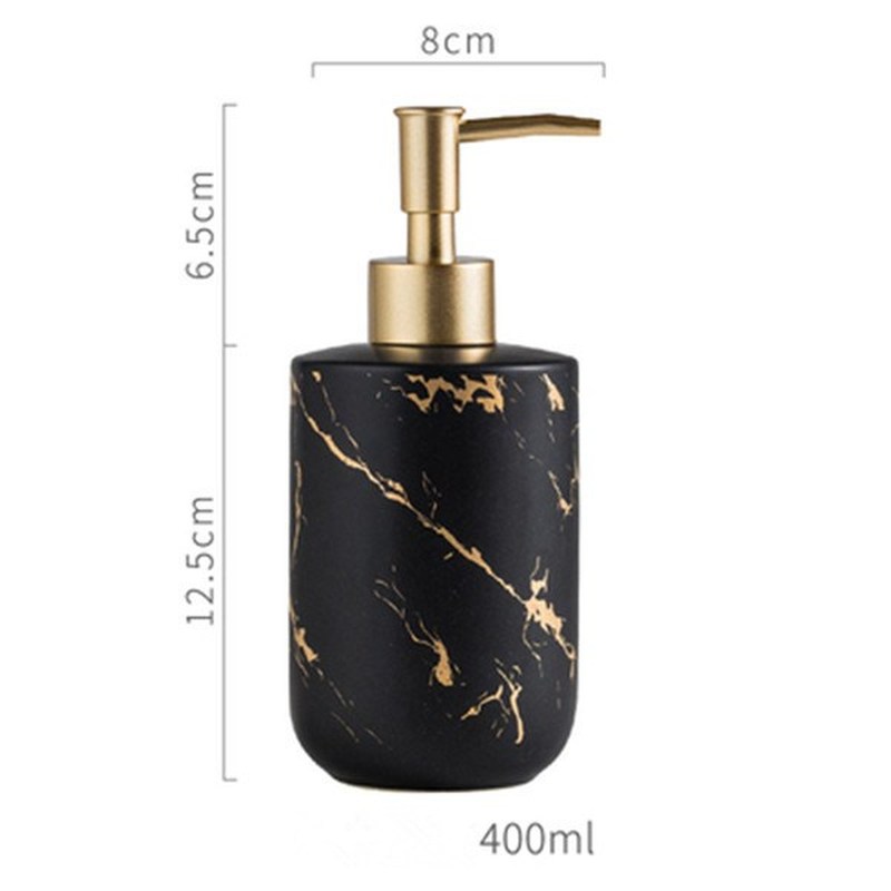 Luxury Ceramic Bathroom Accessory Set Marble Soap Dispenser