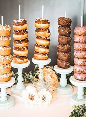 Wedding Decoration Donuts Wall Wooden Holds Stand Dessert