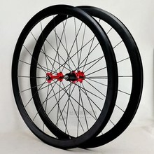 700C Wheelset Road Bike Wheels Alu Four Bearing Flat Spokes