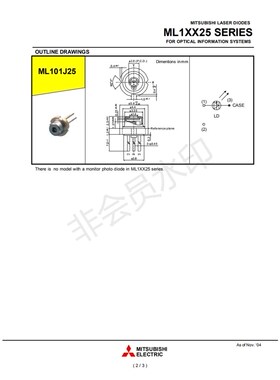 Mitsubishi ML101J25 5.6mm Red 650nm 658nm 660nm 100mw Laser